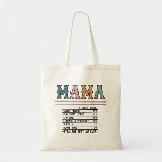 Grappig Mama dagelijks Waarde Mama Moederdag gesch Tote Bag (Voorkant)