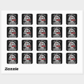 Grappig Mama Dinosaur Cadeau Mamasaurus Moeder Cad Vierkante Sticker (Vel)