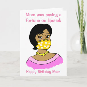 Grappig Mama Gezichtsmasker Lipstick Zwart Haar Ve Kaart