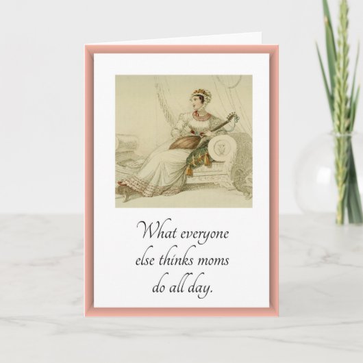 Grappig mama naar mama Wenskaart (Blank Inside) Kaart (Voorkant)