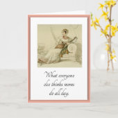 Grappig mama naar mama Wenskaart (Blank Inside) Kaart (Gele Bloem)