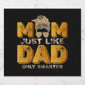 Grappig mama net als papa alleen slimmer  bier etiket (Enkel label)