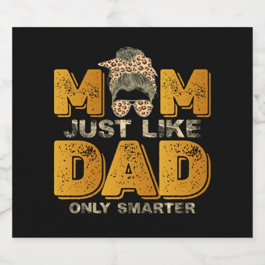 Grappig mama net als papa alleen slimmer  bier etiket (Enkel label)