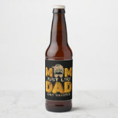 Grappig mama net als papa alleen slimmer  bier etiket (Voorkant)