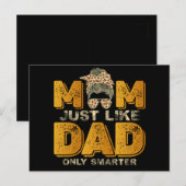 Grappig mama net als papa alleen slimmer briefkaart (Voorkant / Achterkant)