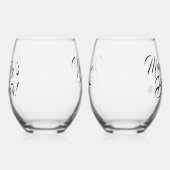 Grappig  "Mama's on Break" Wijnglas Zonder Voet (Rechts)