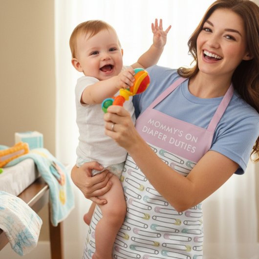 Grappig mammie met luidere rechten Nieuw Schort