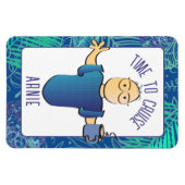 Grappig Man Cartoon voor hem Cruise Door Magneet (Horizontaal)