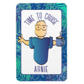 Grappig Man Cartoon voor hem Cruise Door Magneet (Verticaal)