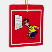 Grappig Man dat probeert om het Ornament van de Oo (Rechts)