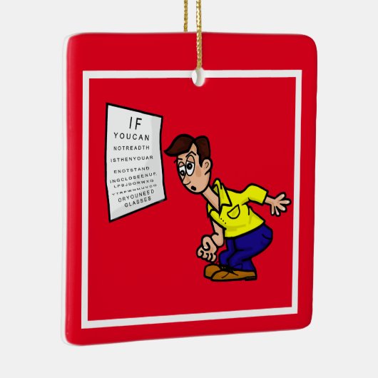 Grappig Man dat probeert om het Ornament van de Oo (Rechts)