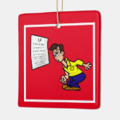 Grappig Man dat probeert om het Ornament van de Oo (Links)