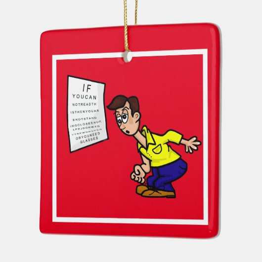 Grappig Man dat probeert om het Ornament van de Oo (Links)