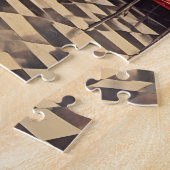 Grappig Man en Beer bij Retro Diner Legpuzzel (Zijkant)