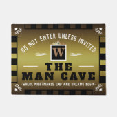 Grappig MAN GROT met Monogram | GOLD Welkom Deurmat (Voorkant)