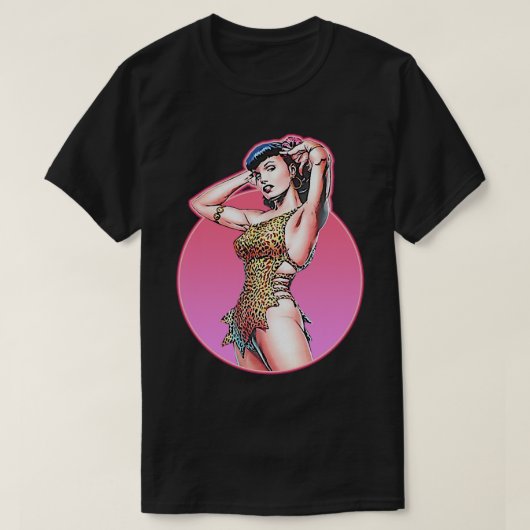 Grappig Man Illustratie Pop Art Bettie Gta Leopard T-shirt (Design voorkant)