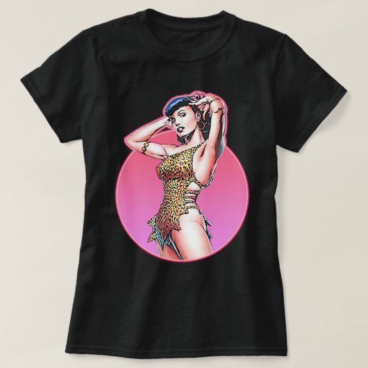 Grappig Man Illustratie Pop Art Bettie Gta Leopard T-shirt (Design voorkant)