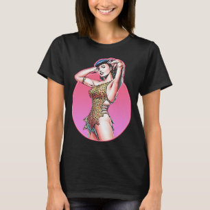 Grappig Man Illustratie Pop Art Bettie Gta Leopard T-shirt