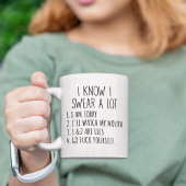 Grappig Man Joke cadeau Ik WEET dat ik zweer veel  Mok