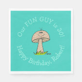 Grappig Man of Boy Fun Guy Verjaardagsfeestpapier Servet (Voorkant)