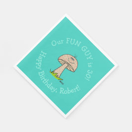 Grappig Man of Boy Fun Guy Verjaardagsfeestpapier Servet