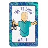 Grappig Man Verrekijker Cartoon voor Hem Cruise Do Magneet (Verticaal)