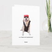 Grappig Mannelijk Biker Lab Kaart (Achterkant)