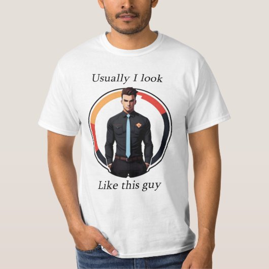 Grappig Mannelijk ontwerp T-shirt (Voorkant)