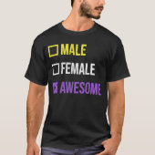 Grappig Mannelijk Vrouw Nonbinary Pride LGBT Quote T-shirt (Voorkant)