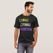 Grappig Mannelijk Vrouw Nonbinary Pride LGBT Quote T-shirt (Voorkant volledig)