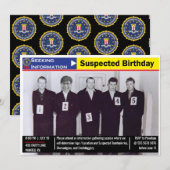 Grappig Mannen Birthday Police Line-UP Black and W Kaart (Voorkant / Achterkant)