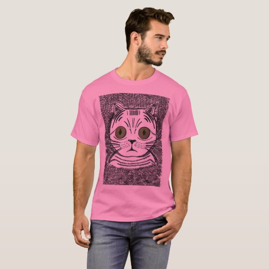 Grappig mannen T-shirt met een afbeelding (Voorkant volledig)