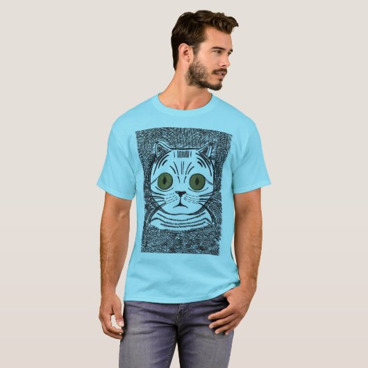 Grappig mannen T-shirt met een afbeelding (Voorkant volledig)