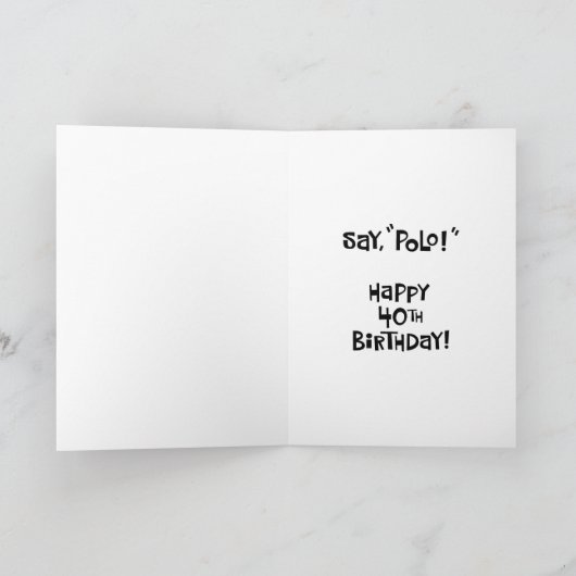 Grappig mannetje 40e verjaardag kaart (Binnen)