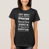 Grappig marathonkunst voor mannen marathonloopbaan t-shirt (Voorkant)