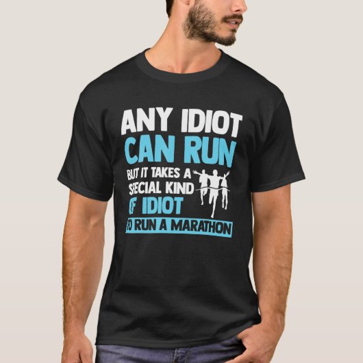 Grappig marathonkunst voor mannen marathonloopbaan t-shirt (Voorkant)