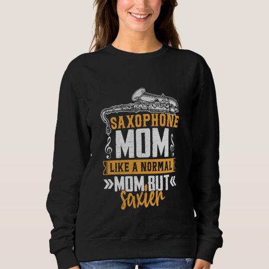 Grappig marching band saxofoon mam normaal maar sa trui (Voorkant)