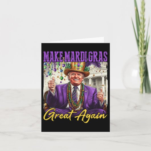 Grappig Mardi Gras Donald Trump Mardi Gras Amerika Kaart (Voorkant)