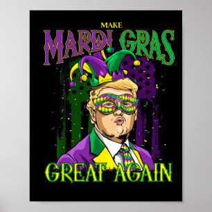Grappig Mardi Gras Donald Trump Mardi Gras Amerika Poster