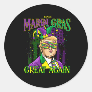 Grappig Mardi Gras Donald Trump Mardi Gras Amerika Ronde Sticker