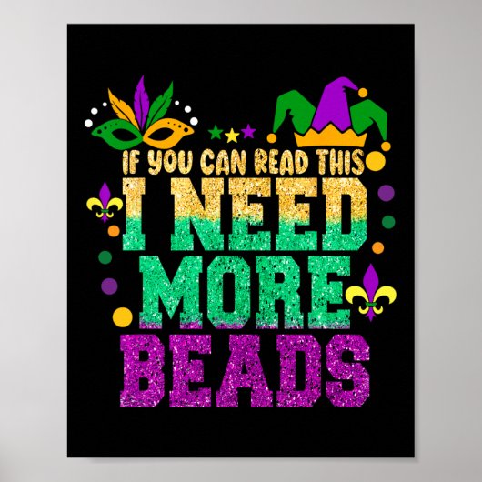 Grappig Mardi Gras Party Mask Kostuum Mannen Vrouw Poster (Voorkant)