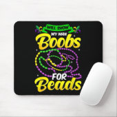 Grappig Mardi Gras Shirt voor mannen Muismat (Met muis)