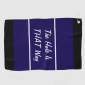 Grappig marineblauw gat is op die manier cadeau vo golfhanddoek (Horizontaal)