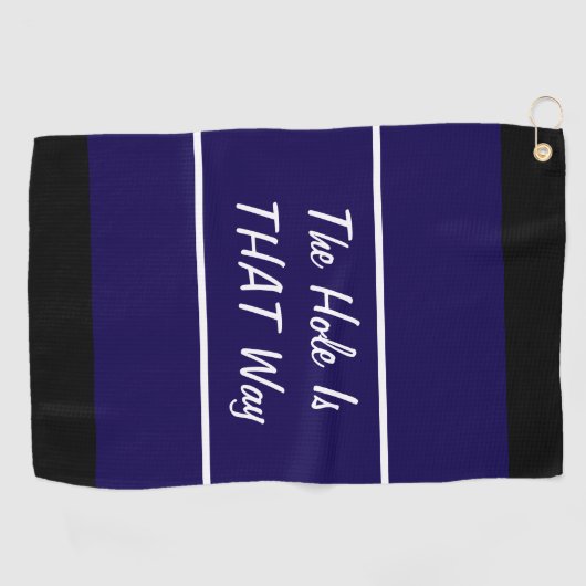 Grappig marineblauw gat is op die manier cadeau vo golfhanddoek (Horizontaal)