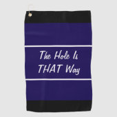 Grappig marineblauw gat is op die manier cadeau vo golfhanddoek (Voorkant)