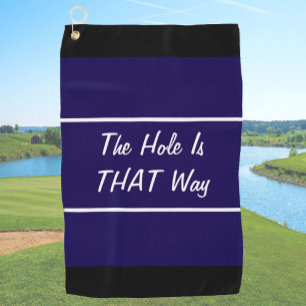 Grappig marineblauw gat is op die manier cadeau vo golfhanddoek