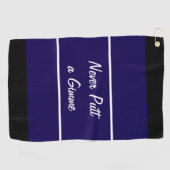 Grappig marineblauw nooit een gimme cadeau voor go golfhanddoek (Horizontaal)