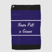 Grappig marineblauw nooit een gimme cadeau voor go golfhanddoek (Voorkant)