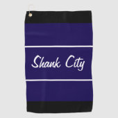 Grappig marineblauwe shank stad cadeau voor golfer golfhanddoek (Voorkant)