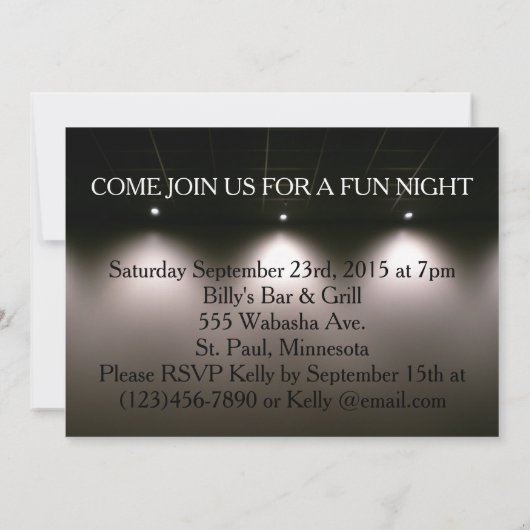 Grappig Marquee Birthday-uitnodiging. Kaart (Achterkant)